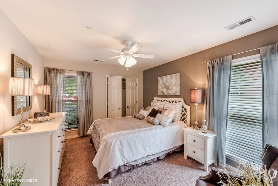 Gorgeous Bedroom Designs With Ceiling Fan at Brittany Commons Apartments, Virginia